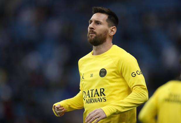 Riyadh All-Star XI vs Paris Saint-Germain FC Lionel Messi of Argentina warms up prior Riyadh All-Star XI vs Paris Saint-Germain FC at King Fahd Stadium on January 19, 2023 in Riyadh, Saudi Arabia. Riyadh King Fahd Stadium Saudi Arabia Copyright: xStringerx 2023.01.19_PSI03235.GS.WEST_HOA_000535