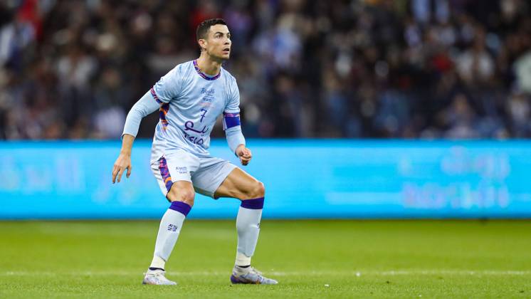 Riyadh All-Star XI vs Paris Saint-Germain FC Cristiano Ronaldo in action during the Riyadh All-Star XI vs Paris Saint-Germain FC at King Fahd Stadium on January 19, 2023 in Riyadh, Saudi Arabia. Riyadh King Fahd Stadium Saudi Arabia Copyright: xStringerx 2023.01.19_PSI03235.GS.WEST_HOA_003008