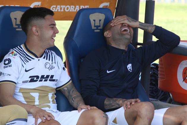Juarez at Pumas Closing Tournament 2023 Of Mexican Football League January 8, 2023, Mexico City, Mexico: Dani Alves of Pumas gesticulates preview the Pumas vs Juarez match of the closing tournament 2023 of the League MX at the University Olympic Stadium. on January 8, 2023 in Mexico City, Mexico. (Photo by Ismael Rosas Eyepix Group) Copyright: xIsmaelxRosas xEyepixxGroupx IR_19012023_86509