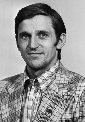 November 1-20, 1975. Leningrad, USSR. Candidate for the USSR Olympic biathlon team, multiple world champion, Olympic champion, biathlete Alexander Tikhonov. The exact date of the photograph is unknown. Maxim Blokhin, Nikolai Naumenkov TASS  16259717