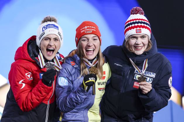 Ski Nordisch, WM in Planica, Siegerehrung Skispringen der Frauen