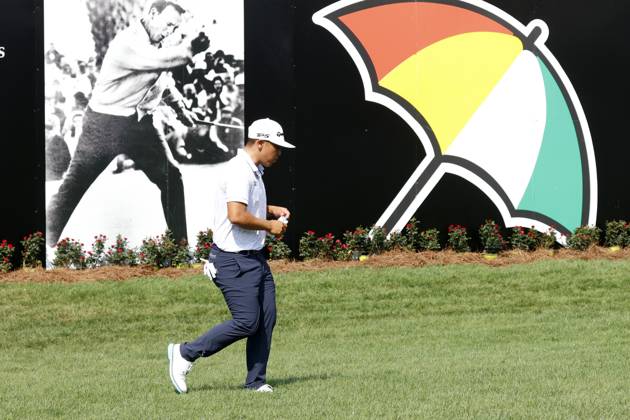 ORLANDO, FL - MARCH 03: PGA, Golf Herren golfer Kurt Kitayama walks the 10th hole during the second round of the Arnold Palmer Invitational on March 3, 2023 at Arnold Palmer s Bay Hill Club and Lodge in Orlando, Florida. (Photo by Brian Spurlock Icon Sportswire) GOLF: MAR 03 PGA - Arnold Palmer Invitational presented by Mastercard Icon23030306