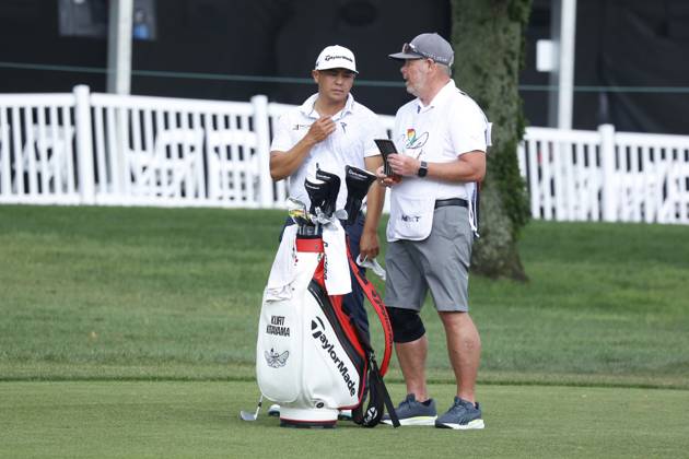 ORLANDO, FL - MARCH 03: PGA, Golf Herren golfer Kurt Kitayama talks with his caddie on the 9th hole during the second round of the Arnold Palmer Invitational on March 3, 2023 at Arnold Palmer s Bay Hill Club and Lodge in Orlando, Florida. (Photo by Brian Spurlock Icon Sportswire) GOLF: MAR 03 PGA - Arnold Palmer Invitational presented by Mastercard Icon23030314