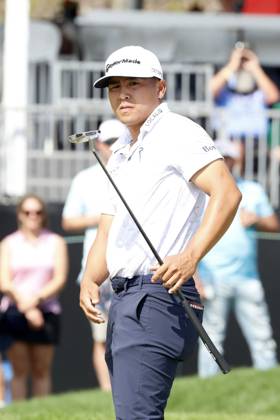 ORLANDO, FL - MARCH 03: PGA, Golf Herren golfer Kurt Kitayama putts on the 9th hole during the second round of the Arnold Palmer Invitational on March 3, 2023 at Arnold Palmer s Bay Hill Club and Lodge in Orlando, Florida. (Photo by Brian Spurlock Icon Sportswire) GOLF: MAR 03 PGA - Arnold Palmer Invitational presented by Mastercard Icon23030317