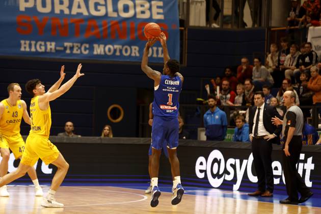 14 03 2023, easyCredit Basketball Bundesliga, BBL, season 2022 2023, men, Syntainics MBC Alba Berlin, 1, Kris Clyburn, Syntainics MBC Weißenfels Stadthalle Sachsen Anhalt Germany