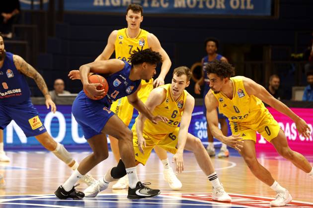 14 03 2023, easyCredit Basketball Bundesliga, BBL, season 2022 2023, men, Syntainics MBC Alba Berlin, 11, Kostja Mushidi, Syntainics MBC, 6, Malte Delow, Alba Berlin, 0, Maodo Lo, Alba Berlin Weißenfels Stadthalle Sachsen Anhalt Germany