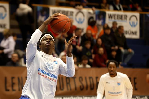 14 03 2023, easyCredit Basketball Bundesliga, BBL, season 2022 2023, men, Syntainics MBC Alba Berlin, 55, Ralph Hounnou, Syntainics MBC Weißenfels Stadthalle Sachsen Anhalt Germany