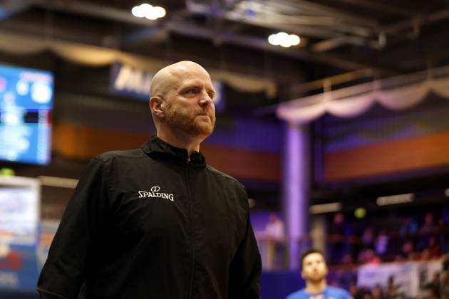 14 03 2023, easyCredit Basketball Bundesliga, BBL, season 2022 2023, men, Syntainics MBC Alba Berlin, Benjamin Barth, referee Weißenfels Stadthalle Sachsen Anhalt Germany