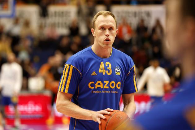 14 03 2023, easyCredit Basketball Bundesliga, BBL, season 2022 2023, men, Syntainics MBC Alba Berlin, 43, Luke Sikma, Alba Berlin Weißenfels Stadthalle Sachsen Anhalt Germany