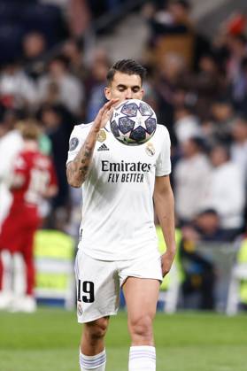 March 15, 2023, MADRID, MADRID, SPAIN: Dani Ceballos of Real Madrid gestures during the UEFA Champions League, Round of 16, football match played between Real Madrid and Liverpool FC at Santiago Bernabeu stadium on March 15, 2023, in Madrid, Spain. MADRID SPAIN - ZUMAa181 20230315_zaa_a181_138 Copyright: xOscarxJ.xBarrosox