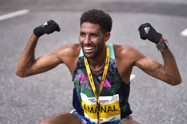 Athletics, Amanal Petros and Domenika Mayer celebrate German Championships, archive pictures