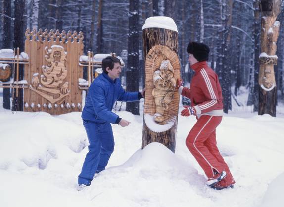 Winter, 1981. Novosibirsk, USSR. Four times Olympic Champion, eleven times World Champion, fifteen times USSR Champion of biathlon event Alexander Tikhonov works in his home office. The exact date of the photograph is unknown. Robert Maximov TASS  58125349