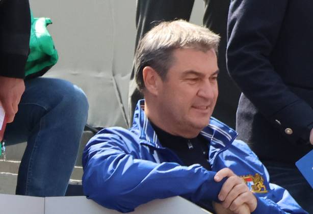 Markus Soeder, Bavarian Minister President, Minister President of the Free State of Bavaria, final, Singles Final, celebrity, celebrities, guest of honor Tennis BMW Open by American Express 2023 Munich 23 04 2023 PHOTO Mladen Lackovic LakoPress