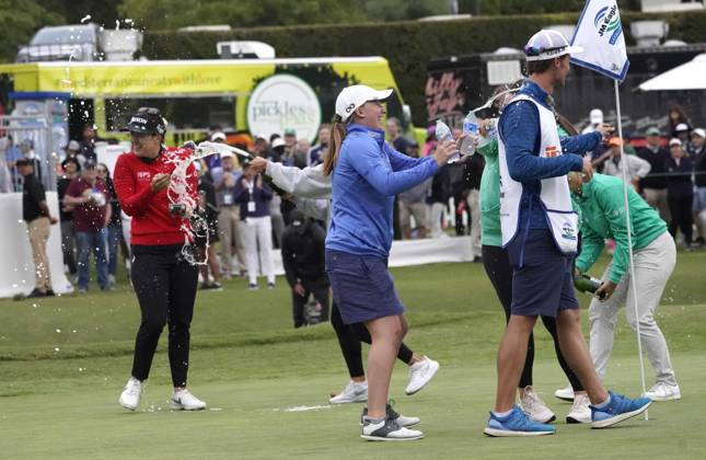 April 30, 2023: LPGA, Golf Damen - Hannah Green, pro golfer from Perth, Australia, won the Ladies Professional Golf Association, JM Eagle LA Championship 2023, The Wilshire Country Club, Los Angeles, CA, USA, April 30, 2023. Tied with two other players at the end of four rounds of play, Green won two sudden death playoff holes to capture the title and a $450,000 pay day. - ZUMAmt3_ 20230430_zaf_mt3_001 Copyright: xScottxMitchellx