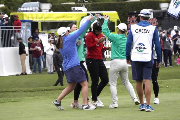 April 30, 2023: LPGA, Golf Damen - Hannah Green, pro golfer from Perth, Australia, won the Ladies Professional Golf Association, JM Eagle LA Championship 2023, The Wilshire Country Club, Los Angeles, CA, USA, April 30, 2023. Tied with two other players at the end of four rounds of play, Green won two sudden death playoff holes to capture the title and a $450,000 pay day. - ZUMAmt3_ 20230430_zaf_mt3_003 Copyright: xScottxMitchellx