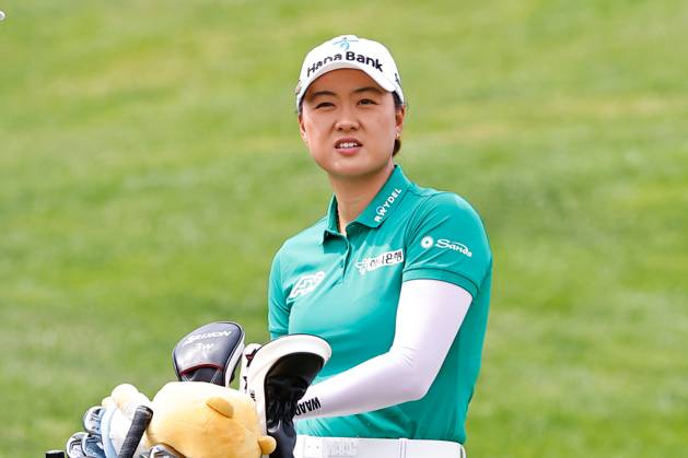 CLIFTON, NJ - MAY 13: Minjee Lee of Australia on the 1st tee during the third round of the LPGA, Golf Damen Cognizant Founders Cup at Upper Montclair Country Club on May 13, 2023 in Clifton, New Jersey. (Photo by Rich Graessle Icon Sportswire) GOLF: MAY 13 LPGA Cognizant Founders Cup EDITORIAL USE ONLY Icon23051315499