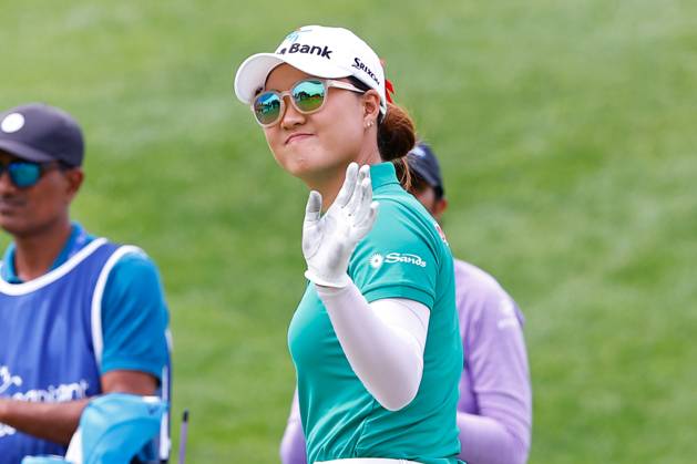 CLIFTON, NJ - MAY 13: Minjee Lee of Australia on the 1st tee during the third round of the LPGA, Golf Damen Cognizant Founders Cup at Upper Montclair Country Club on May 13, 2023 in Clifton, New Jersey. (Photo by Rich Graessle Icon Sportswire) GOLF: MAY 13 LPGA Cognizant Founders Cup EDITORIAL USE ONLY Icon23051315502