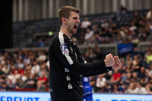 1 Bundesliga Handball Bergischer HC vs Füchse Berlin, 14 05 2023 Christopher Rudeck 1 Bergischer HC 1 Bundesliga Handball Bergischer HC vs Füchse Berlin 14 05 2023 in Dusseldorf Copyright: xBEAUTIFULxSPORTS KennyxBeelex