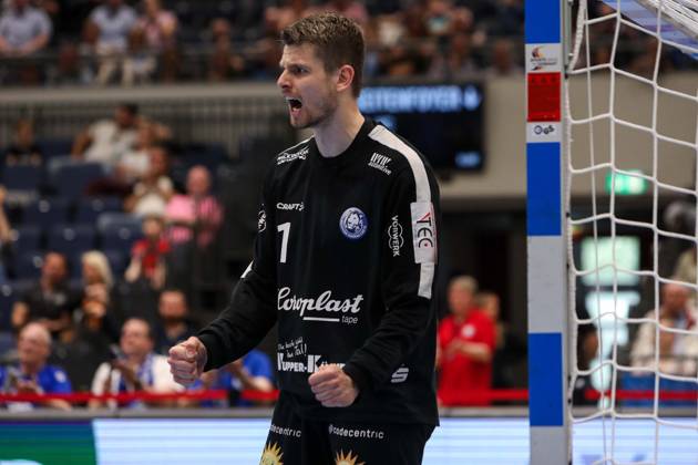1 Bundesliga Handball Bergischer HC vs Füchse Berlin, 14 05 2023 Christopher Rudeck 1 Bergischer HC 1 Bundesliga Handball Bergischer HC vs Füchse Berlin 14 05 2023 in Dusseldorf Copyright: xBEAUTIFULxSPORTS KennyxBeelex