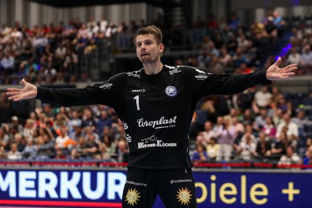 1 Bundesliga Handball Bergischer HC vs Füchse Berlin, 14 05 2023 Christopher Rudeck 1 Bergischer HC 1 Bundesliga Handball Bergischer HC vs Füchse Berlin 14 05 2023 in Dusseldorf Copyright: xBEAUTIFULxSPORTS KennyxBeelex
