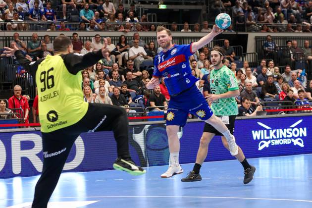 1 Bundesliga Handball Bergischer HC vs Füchse Berlin, 14 05 2023 Arnor Gunnarsson 11 Bergischer HC 1 Bundesliga Handball Bergischer HC vs Füchse Berlin 14 05 2023 in Dusseldorf Copyright: xBEAUTIFULxSPORTS KennyxBeelex