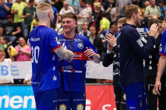 1 Bundesliga Handball Bergischer HC against Füchse Berlin, 14 05 2023 Elias Scholtes 4 Bergischer HC 1 Bundesliga Handball Bergischer HC against Füchse Berlin 14 05 2023 in Dusseldorf Copyright: xBEAUTIFULxSPORTS KennyxBeelex