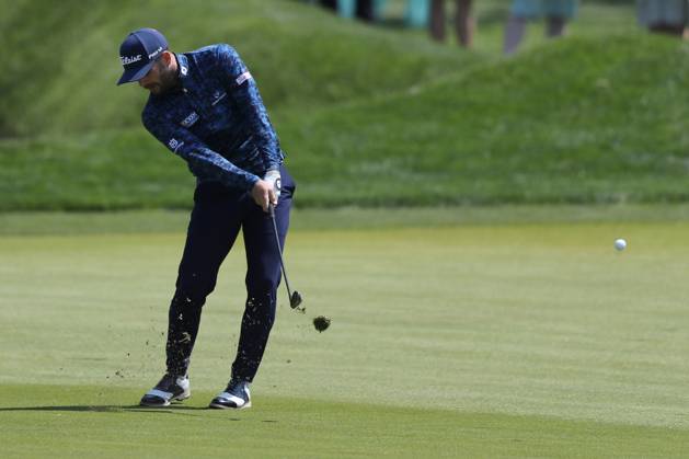 Calluom Tarren hits his second shot on the 6th hole during the first round of the 2023 PGA, Golf Herren Championship at Oakwood Country Club in Rochester,New York on Thursday, May 18, 2023.  PGA20230518116 AARONxJOSEFCZYK