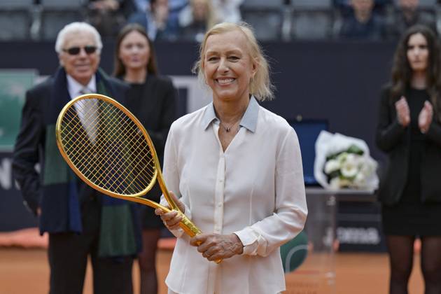 Tennis, ATP-Turnier in Rom, Finale, Martina Navratilova erhält Auszeichnung Goldener Schläger