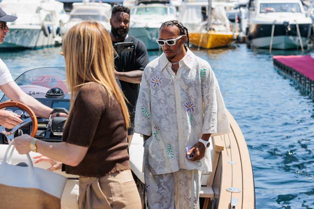 Lewis Hamilton Mercedes AMG Petronas Motorsport arrives at the paddock by boat, Monaco Grand Prix, Motorsport, Formula 1, 2023 season, 26 05 2023 Monaco Grand Prix, Motorsport, Formula 1, 2023 season, 26 05 2023 Copyright: xEibner-Pressefoto AlexanderxNeisx EP_ANS