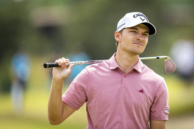 CROMVOIRT - Rasmus Hojgaard (DEN) in action during the 103rd edition of the KLM Open golf tournament. The KLM Open counts as a qualifying tournament for the US Open. AP SANDER KING xVIxANPxSportx xxANPxIVx 470400795 originalFilename: 470400795