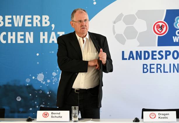 Football, Berlin State Cup, Press conference on the final TuS Makkabi Berlin - SV Sparta Lichtenberg