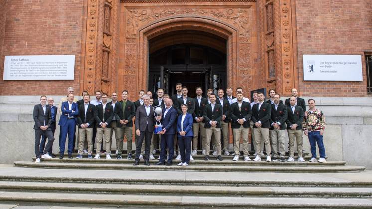 Handball, Reception for Füchse Berlin after EHF Cup victory