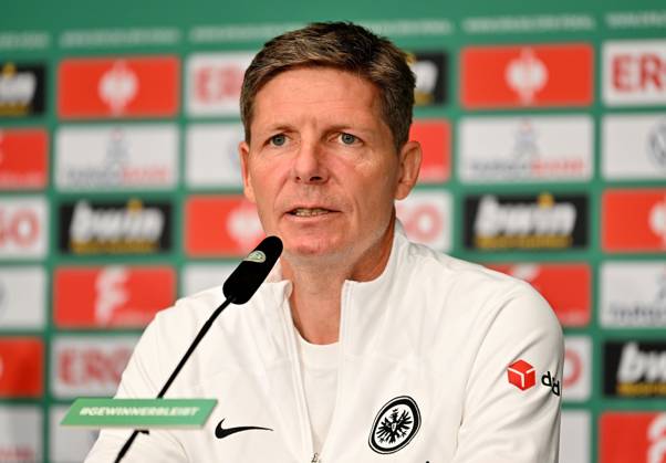02 06 2023, xfux, football DFB Cup final 2023, Eintracht Frankfurt training and press conference before the match RB Leipzig Eintracht Frankfurt, emonline, emspor, v l coach Oilver Glasner Eintracht Frankfurt zautz Berlin.