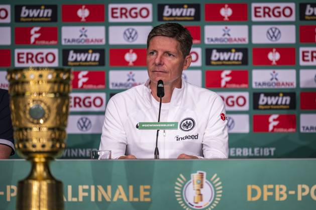 02 06 2023, xkvx, football DFB Cup final 2023, RB Leipzig Eintracht Frankfurt, training and press conference emspor, v l coach Oilver Glasner Eintracht Frankfurt DFL DFB REGULATIONS PROHIBIT ANY USE OF PHOTOGRAPHS as IMAGE SEQUENCES and or QUASI VIDEO Berlin