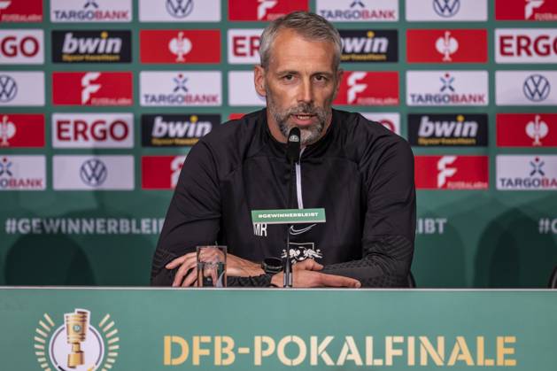 02 06 2023, xkvx, football DFB Pokal final 2023, RB Leipzig Eintracht Frankfurt, training and press conference emspor, v l coach Marco Rose RB Leipzig RasenBallsport Leipzig DFL DFB REGULATIONS PROHIBIT ANY USE OF PHOTOGRAPHS as IMAGE SEQUENCES and or QUASI VIDEO Berlin