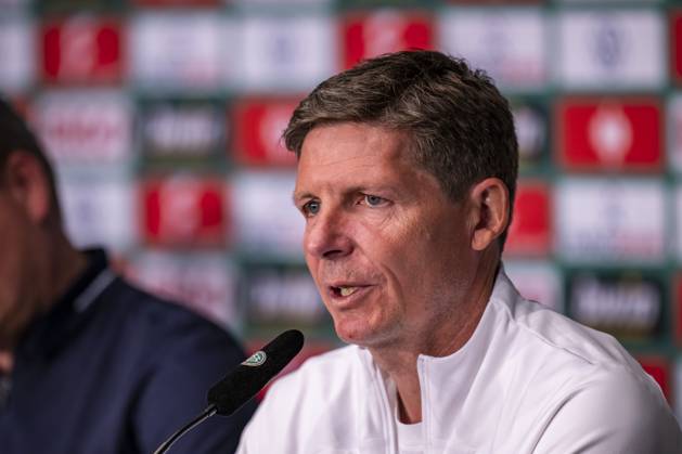 02 06 2023, xkvx, football DFB Cup final 2023, RB Leipzig Eintracht Frankfurt, training and press conference emspor, v l coach Oilver Glasner Eintracht Frankfurt DFL DFB REGULATIONS PROHIBIT ANY USE OF PHOTOGRAPHS as IMAGE SEQUENCES and or QUASI VIDEO Berlin