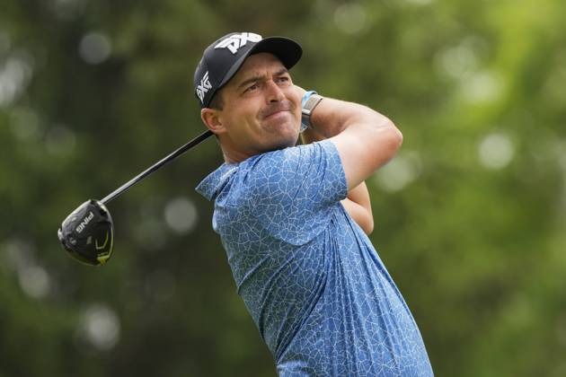June 9, 2023, TORONTO, ON, CANADA: Justin Lower tees off on the seventeenth hole during the second round of the Canadian Open in Toronto on Friday, June 9, 2023. Canada News - June 9, 2023  - ZUMAc35_ 20230609_zaf_c35_170 Copyright: xAndrewxLahodynskyjx