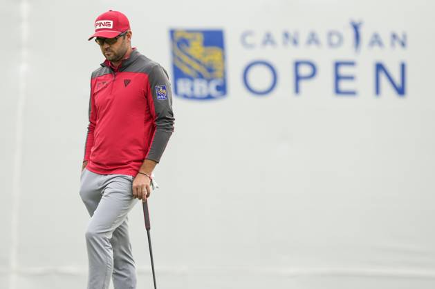 June 9, 2023, TORONTO, ON, CANADA: Canadian Corey Conners stands on the green on the eighteenth hole during the second round of the Canadian Open in Toronto on Friday, June 9, 2023. Canada News - June 9, 2023  - ZUMAc35_ 20230609_zaf_c35_245 Copyright: xAndrewxLahodynskyjx