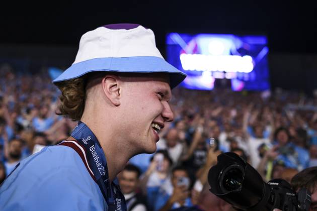 Manchester City FC v FC Internazionale - UEFA Champions League Erling Haaland of Manchester CIty FC celebrates at the end of the UEFA Champions League final football match between Manchester City FC and FC Internazionale. Istanbul Turkey Copyright: xNicolòxCampox