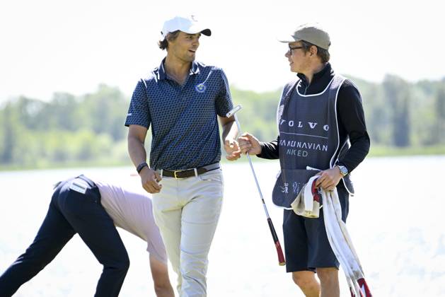 STOCKHOLM 20230611 Hugo Townsend, left, during the final round of the Scandinavian Mixed European Tour event at Ullna golf course STOCKHOLM SWEDEN x10040x  Copyright: xAndersxWiklund TTx SCANDINAVIAN MIXED