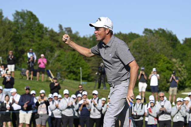 STOCKHOLM 20230611 Dale Whitnell, Great Britain, celebrates after winning the Scandinavian Mixed European Tour event at Ullna golf course STOCKHOLM SVERIGE x10040x  Copyright: xAndersxWiklund TTx SCANDINAVIAN MIXED