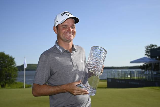 STOCKHOLM 20230611 Dale Whitnell, UK, with the trophy after winning the Scandinavian Mixed European Tour event at Ullna golf course STOCKHOLM SWEDEN x10040x  Copyright: xAndersxWiklund TTx SCANDINAVIAN MIXED