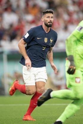 France v Poland - Round of 16 - FIFA World Cup, WM, Weltmeisterschaft, Fussball Doha Olivier Giroud of France in action during the FIFA World Cup Qatar 2022 Round of 16 match between France v Poland at Al Thumama Stadium on December 04, 2022 in Doha, Qatar. Photo by David Niviere ABACAPRESS.COM DOHA Qatar Copyright: xNivierexDavid ABACAPRESS.COMx 834123_062 NivierexDavid ABACAPRESS.COMx 834123_062