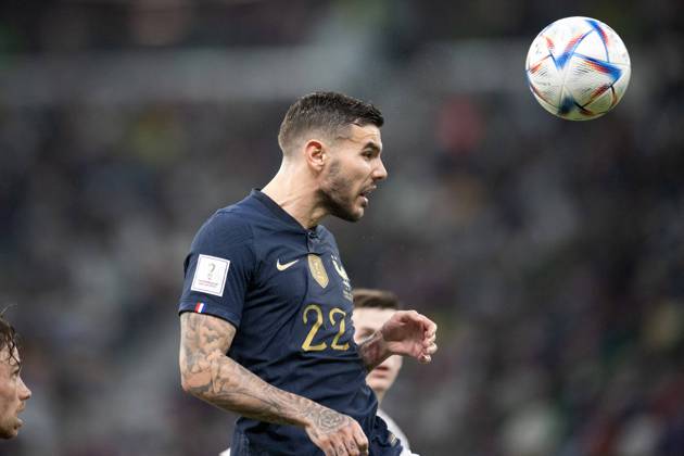 France v Poland - Round of 16 - FIFA World Cup, WM, Weltmeisterschaft, Fussball Doha Theo Hernandez of France in action during the FIFA World Cup Qatar 2022 Round of 16 match between France v Poland at Al Thumama Stadium on December 04, 2022 in Doha, Qatar. Photo by David Niviere ABACAPRESS.COM DOHA Qatar Copyright: xNivierexDavid ABACAPRESS.COMx 834123_075 NivierexDavid ABACAPRESS.COMx 834123_075