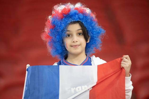 France v Poland - Round of 16 - FIFA World Cup, WM, Weltmeisterschaft, Fussball Doha Fan of France in action during the FIFA World Cup Qatar 2022 Round of 16 match between France v Poland at Al Thumama Stadium on December 04, 2022 in Doha, Qatar. Photo by David Niviere ABACAPRESS.COM DOHA Qatar Copyright: xNivierexDavid ABACAPRESS.COMx 834123_079 NivierexDavid ABACAPRESS.COMx 834123_079