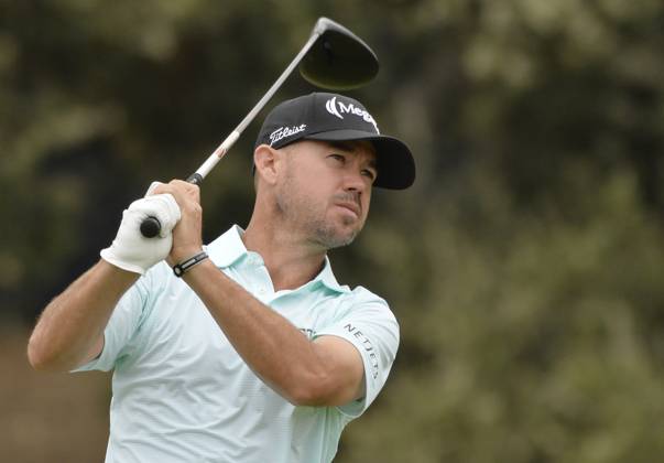 Brian Harman watches his drive after teeing off on the 12th hole during the second round of the 2023 U.S. Open Golf Championship at the Los Angeles Country Club in Los Angeles, California on Friday, June 16, 2023.  LAP20230616921 MIKExGOULDING