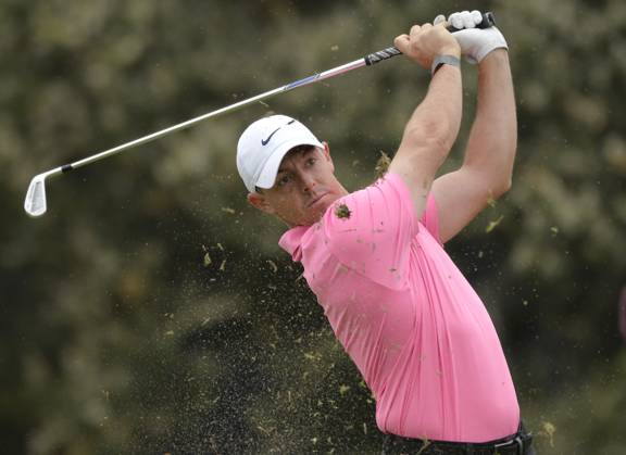 Rory McIlroy of Northern Ireland hits a drive on the 12th hole during the second round of the 2023 U.S. Open Golf Championship at the Los Angeles Country Club in Los Angeles, California on Friday, June 16, 2023.  LAP20230616924 MIKExGOULDING