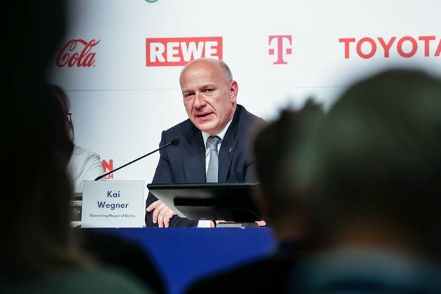 January 1, 2000, Berlin, Germany: Kai Wegner, Governing Mayor of Berlin attends the opening press conference, PK, Pressekonferenz in Messe Berlin conference centre. The Special Olympics Summer World Games start on June 17 in Berlin. The 2023 Berlin Games will host 7000 athletes with learning disabilities from 190 countries. It is the biggest sporting event of 2023. Berlin Germany - ZUMAs197 20000101_zaa_s197_296 Copyright: xDominikaxZarzyckax