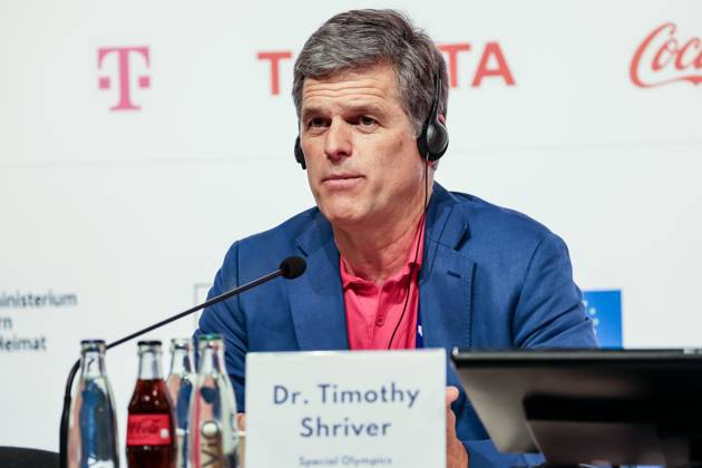 January 1, 2000, Berlin, Germany: Timothy Shriver, Chairman Special Olympics International attends the opening press conference, PK, Pressekonferenz in Messe Berlin conference centre. The Special Olympics Summer World Games start on June 17 in Berlin. The 2023 Berlin Games will host 7000 athletes with learning disabilities from 190 countries. It is the biggest sporting event of 2023. Berlin Germany - ZUMAs197 20000101_zaa_s197_294 Copyright: xDominikaxZarzyckax