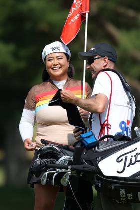 Meijer LPGA, Golf Damen Classic Christina Kim waits on the 8th green during the third round of the Meijer LPGA Classic for Simply Give golf tournament at Blythefield Country Club in Belmont, MI, USA Saturday, June 17, 2023. Belmont Michigan United States  Copyright: xJorgexLemusx originalFilename:lemus-meijerlp230617_npyXT.jpg